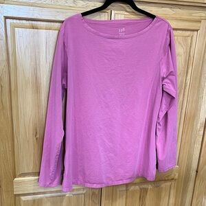 J. Jill Long Sleeve Boatneck Top in Dusty Rose